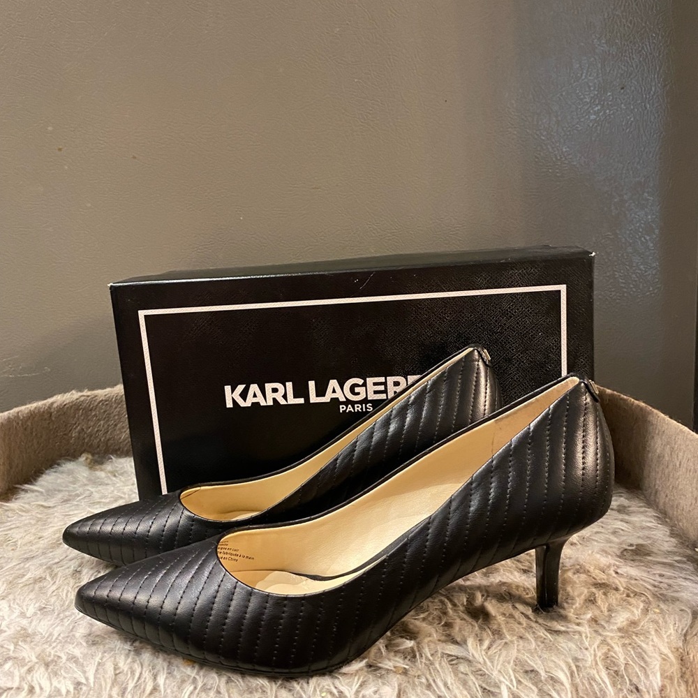 Brand new Karl Lagerfeld leather pumps